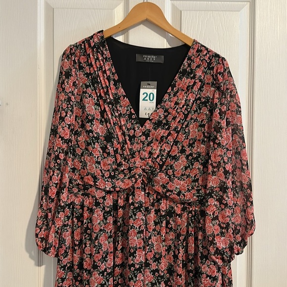 Primary Black and Pink Floral Long Sleeve Dress NWT - Picture 2 of 11